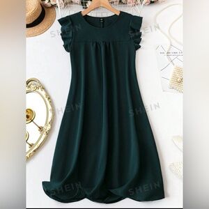 Plus Size dark green Dress